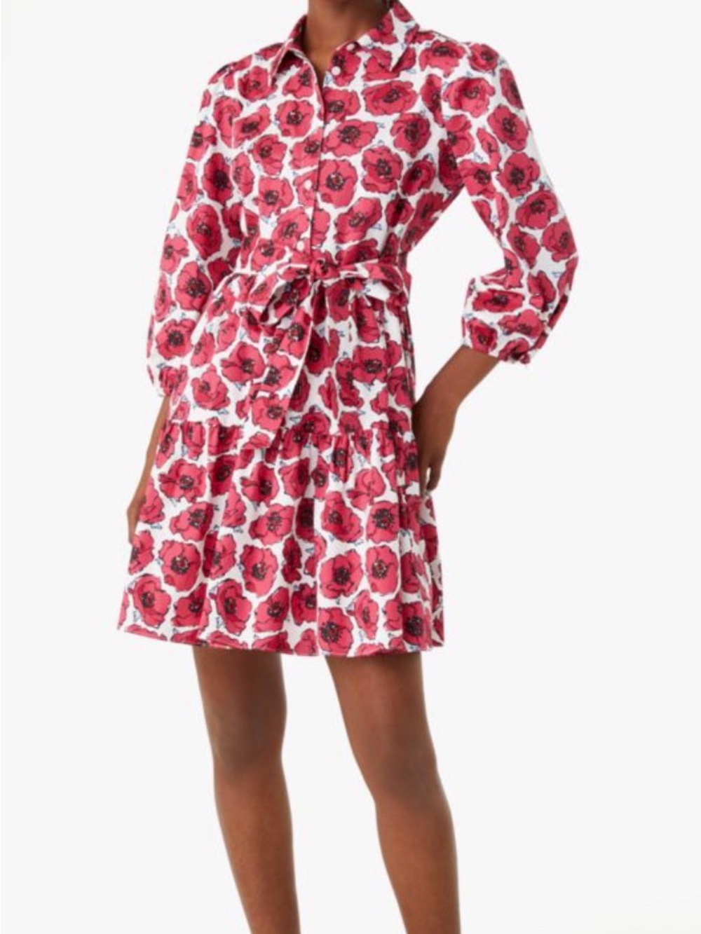 kate spade Poppy Toss Shirtdress Pink & White Floral